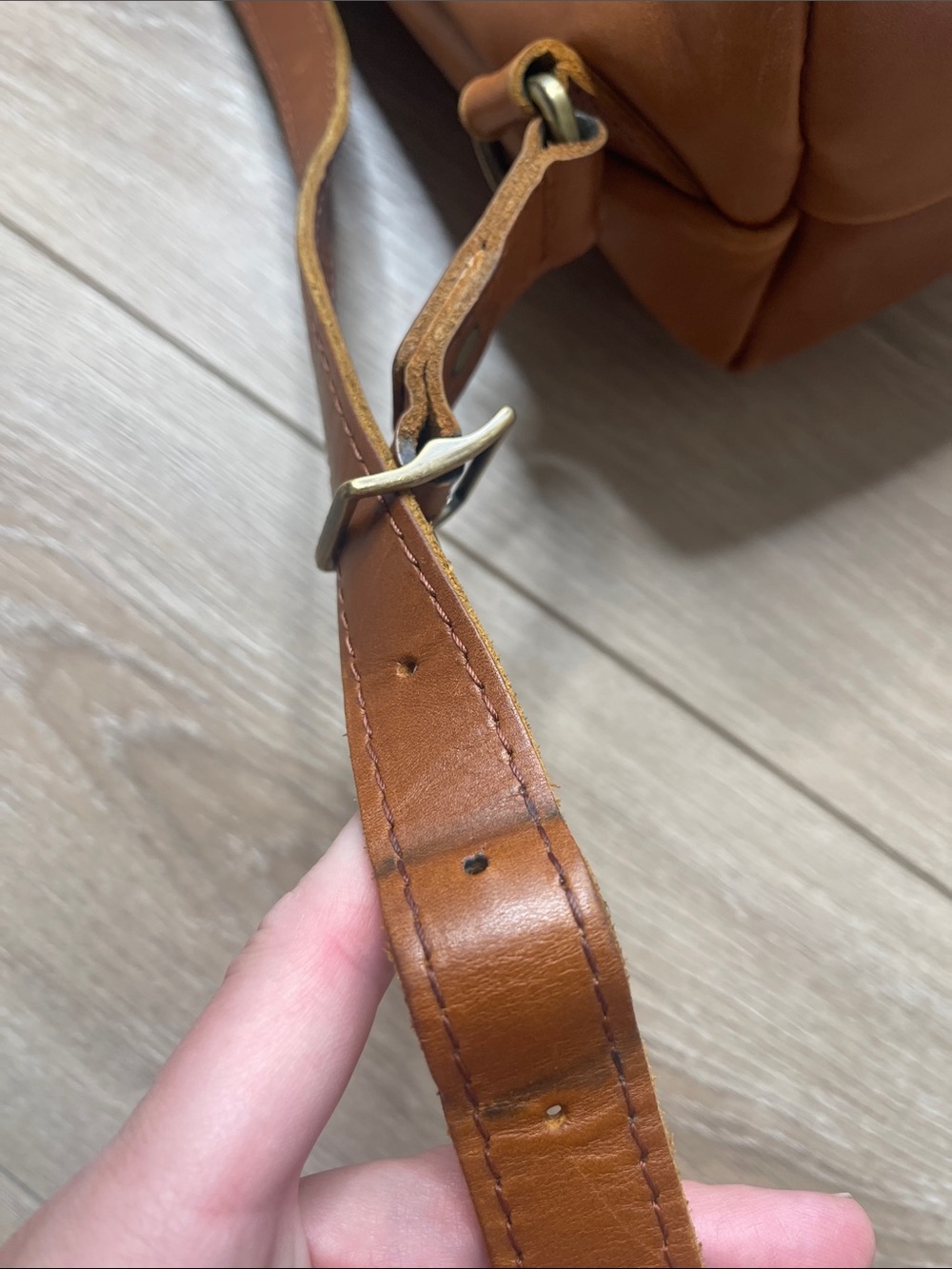 Portland Leather Tan Leather Zip-Front Tote Backpack - Picture 10 of 15